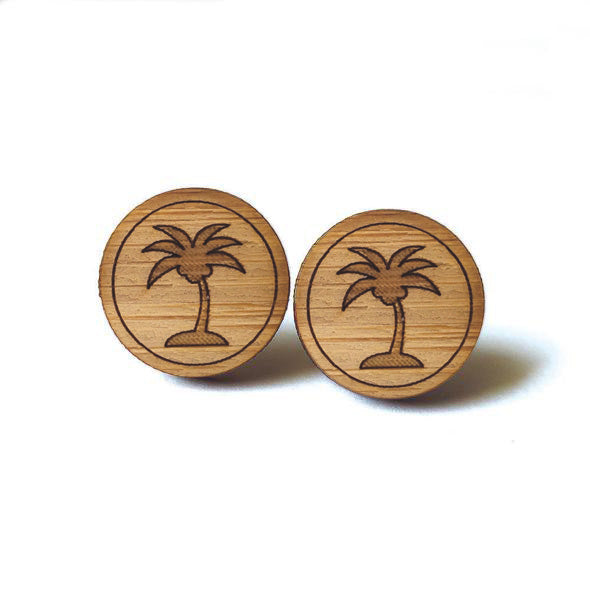 Tropical Palm Tree Earrings