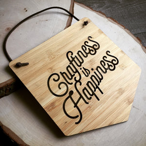 Craftiness is Happiness Wall Banner